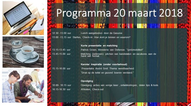Programma HR bijeenkomst 20 maart 2018 bij de Gasunie te Groningen
